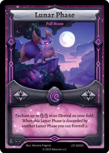 Lunar Phase - Full Moon (LST-SD093), Divine Champions: Lifestream Starter Decks — Elestrals card price
