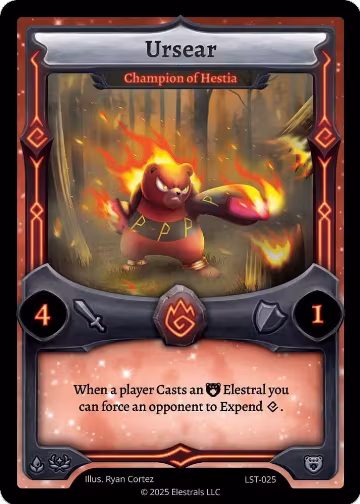 Ursear - Champion of Hestia (LST-025), Divine Champions: Lifestream — Elestrals card price