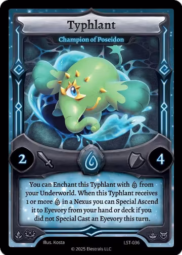 Typhlant - Champion of Poseidon (LST-036), Divine Champions: Lifestream — Elestrals card price