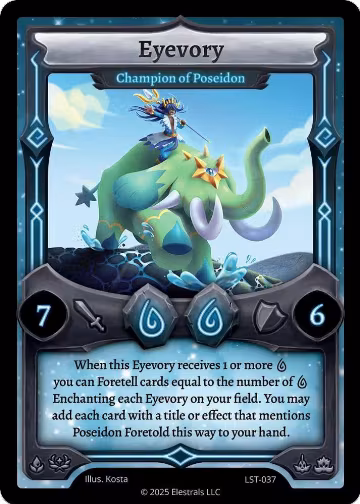 Eyevory - Champion of Poseidon (LST-037), Divine Champions: Lifestream — Elestrals card price