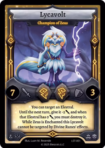 Lycavolt - Champion of Zeus (LST-051), Divine Champions: Lifestream — Elestrals card price