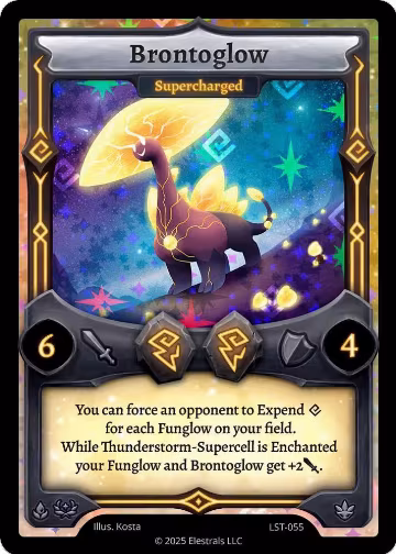 Brontoglow - Supercharged (LST-055), Divine Champions: Lifestream — Elestrals card price