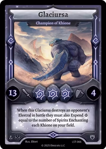 Glaciursa - Champion of Khione (LST-066), Divine Champions: Lifestream — Elestrals card price