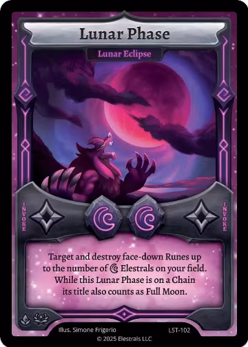 Lunar Phase - Lunar Eclipse (LST-102), Divine Champions: Lifestream — Elestrals card price