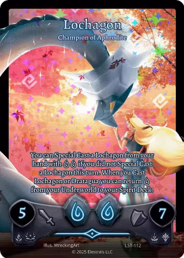 Lochagon - Champion of Aphrodite (Full Art) (LST-112), Divine Champions: Lifestream — Elestrals card price