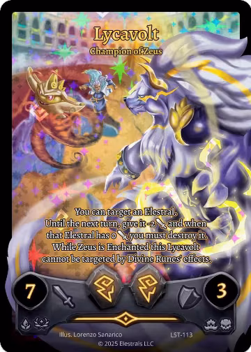 Lycavolt - Champion of Zeus (Full Art) (LST-113), Divine Champions: Lifestream — Elestrals card price