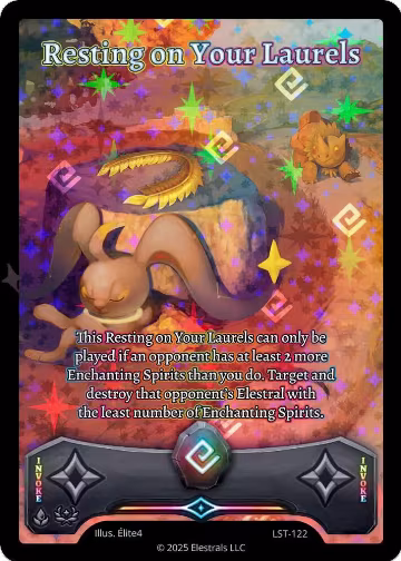 Resting on Your Laurels (Full Art) (LST-122), Divine Champions: Lifestream — Elestrals card price