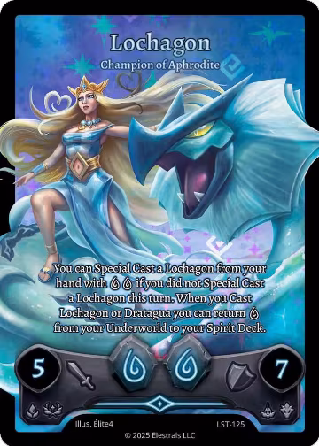 Lochagon - Champion of Aphrodite (Box Topper) (LST-125), Divine Champions: Lifestream — Elestrals card price