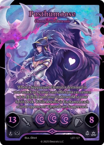 Posthumoose - Champion of Artemis (Box Topper) (LST-127), Divine Champions: Lifestream — Elestrals card price