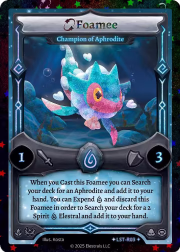 Foamee - Champion of Aphrodite (Stellar) (LST-R03), Divine Champions: Lifestream — Elestrals card price