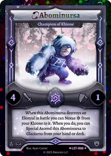 Abominursa - Champion of Khione (Stellar) (LST-R06), Divine Champions: Lifestream — Elestrals card price
