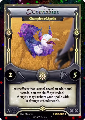 Corvishine - Champion of Apollo (Stellar) (LST-R07), Divine Champions: Lifestream — Elestrals card price