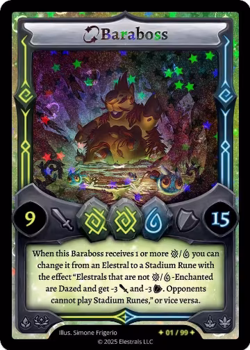 Baraboss (Serialized) (/99), Divine Champions: Lifestream — Elestrals card price
