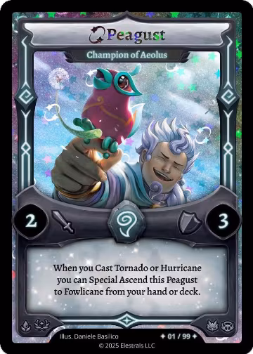 Peagust - Champion of Aeolus (Serialized) (/99), Divine Champions: Lifestream — Elestrals card price