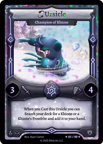 Ursicle - Champion of Khione (Serialized) (/99), Divine Champions: Lifestream — Elestrals card price