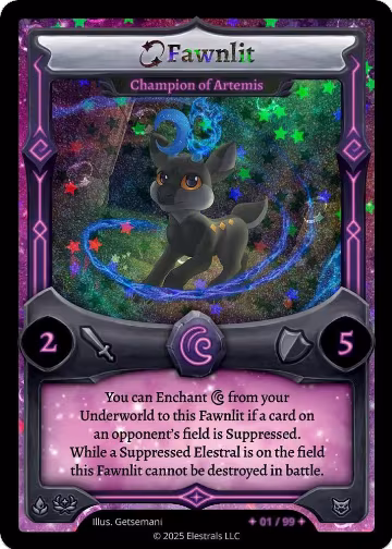Fawnlit - Champion of Artemis (Serialized) (/99), Divine Champions: Lifestream — Elestrals card price