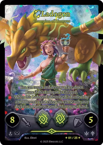 Ladogon - Champion of Dionysus (Serialized) (/25), Divine Champions: Lifestream — Elestrals card price