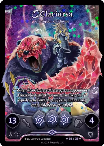 Glaciursa - Champion of Khione (Serialized) (/25), Divine Champions: Lifestream — Elestrals card price