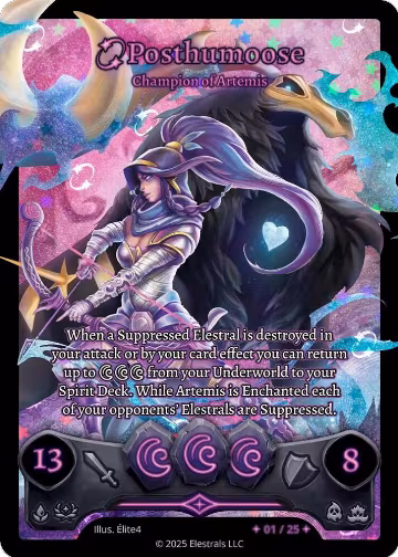 Posthumoose - Champion of Artemis (Serialized) (/25), Divine Champions: Lifestream — Elestrals card price
