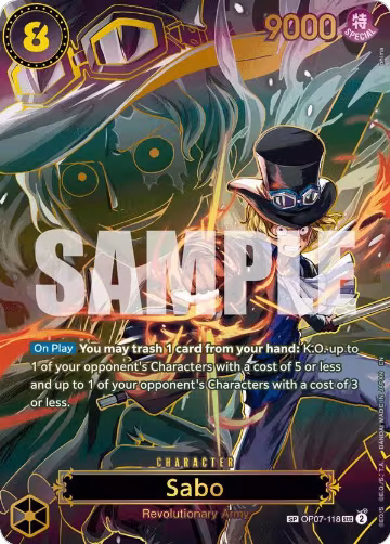 Sabo - OP07-118 (SP) (OP07-118), Carrying On His Will — One Piece card price