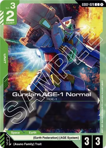 Gundam AGE-1 Normal (GD02-029) (GD02-029), Dual Impact — Gundam card price