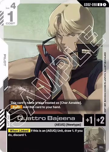 Quattro Bajeena (GD02-098), Dual Impact — Gundam card price