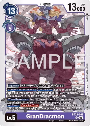GranDracmon (BT23-068 SR), Hackers' Slumber — Digimon card price