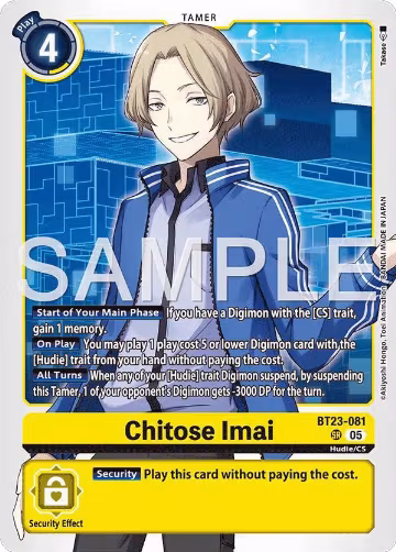 Chitose Imai (BT23-081 SR), Hackers' Slumber — Digimon card price