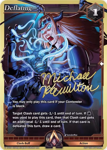 Deflating (CD1-004), Champion Deck: Michael Hamilton — Alpha Clash card price