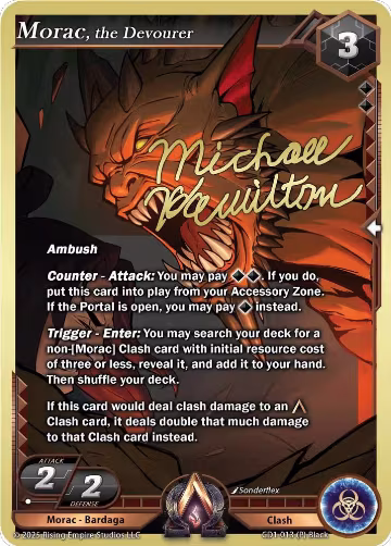 Morac, the Devourer (CD1-013), Champion Deck: Michael Hamilton — Alpha Clash card price