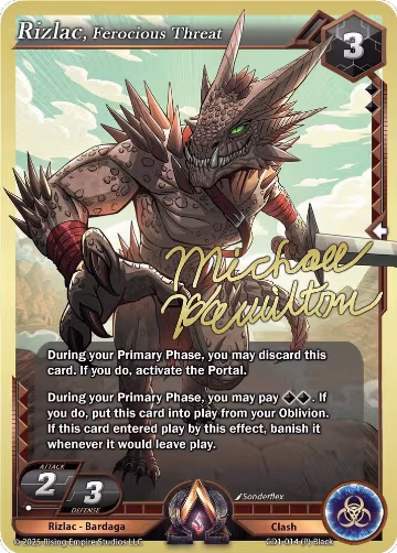 Rizlac, Ferocious Threat (CD1-014), Champion Deck: Michael Hamilton — Alpha Clash card price