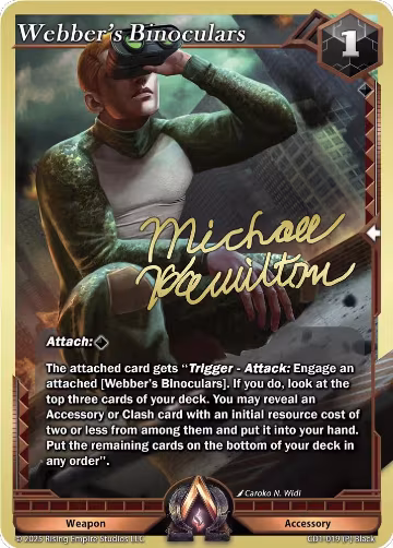 Webber's Binoculars (CD1-019), Champion Deck: Michael Hamilton — Alpha Clash card price