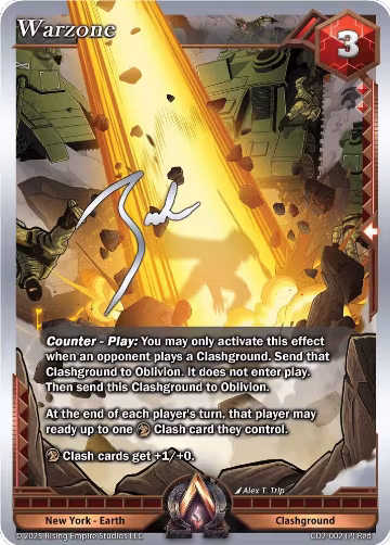 Warzone (CD2-002), Champion Deck: Zach Bunn — Alpha Clash card price