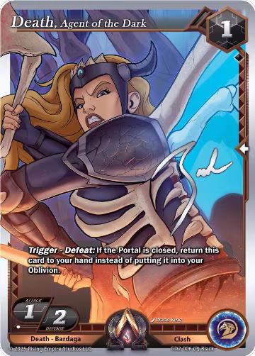 Death, Agent of the Dark (CD2-006), Champion Deck: Zach Bunn — Alpha Clash card price