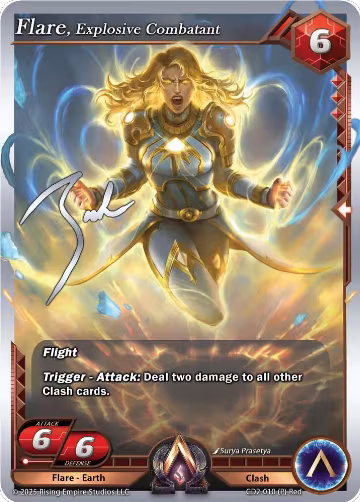 Flare, Explosive Combatant (CD2-010), Champion Deck: Zach Bunn — Alpha Clash card price