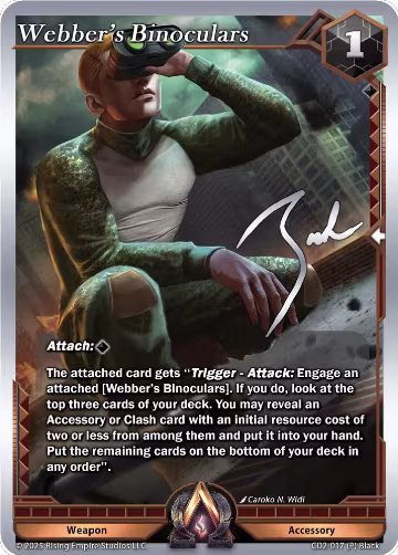 Webber's Binoculars (CD2-017), Champion Deck: Zach Bunn — Alpha Clash card price