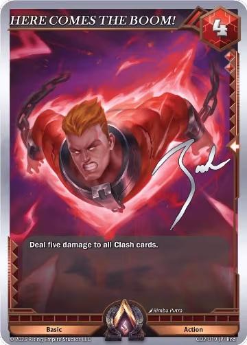 HERE COMES THE BOOM! (CD2-019), Champion Deck: Zach Bunn — Alpha Clash card price