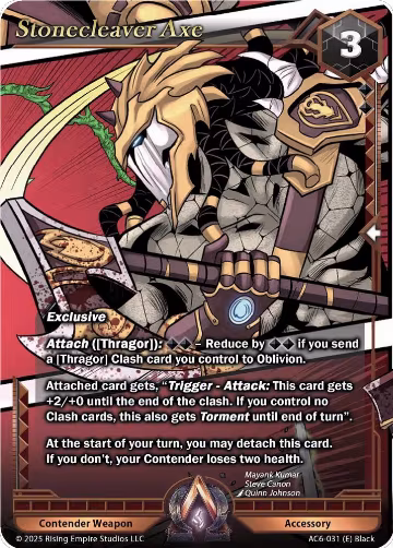 Stonecleaver Axe (AC6-031), Echoes of Eternity — Alpha Clash card price