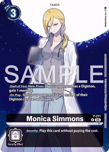 Monica Simmons (Hacker's Slumber Box Promotion Pack) (P-211 P), Digimon Promotion Cards — Digimon card price