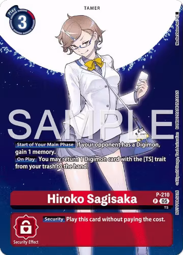 Hiroko Sagisaka (Hacker's Slumber Box Promotion Pack) (P-210 P), Digimon Promotion Cards — Digimon card price