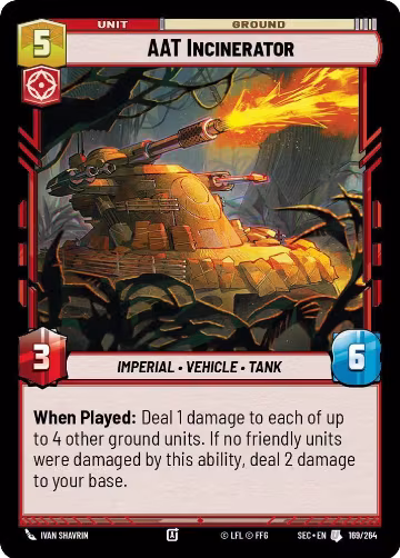 AAT Incinerator (169/264), Secrets of Power — Star Wars card price