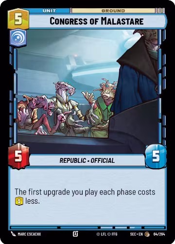 Congress of Malastare (64/264), Secrets of Power — Star Wars card price