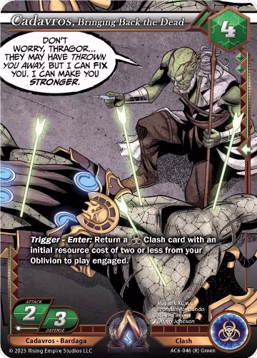 Cadavros, Bringing Back the Dead (AC6-046), Echoes of Eternity — Alpha Clash card price