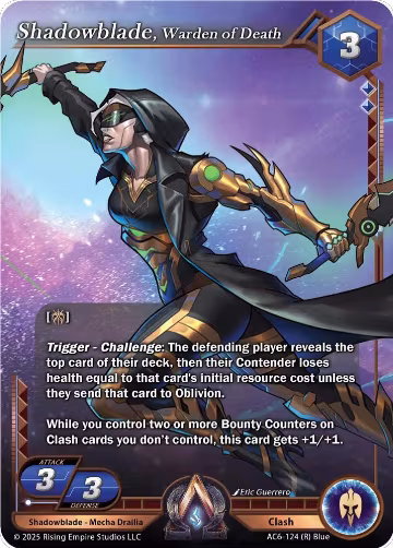 Shadowblade, Warden of Death (AC6-124), Echoes of Eternity — Alpha Clash card price