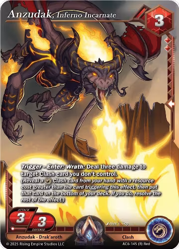 Anzudak, Inferno Incarnate (AC6-145), Echoes of Eternity — Alpha Clash card price