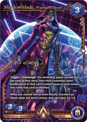 Shadowblade, Warden of Death (Iconic Rare) (AC6-124), Echoes of Eternity — Alpha Clash card price