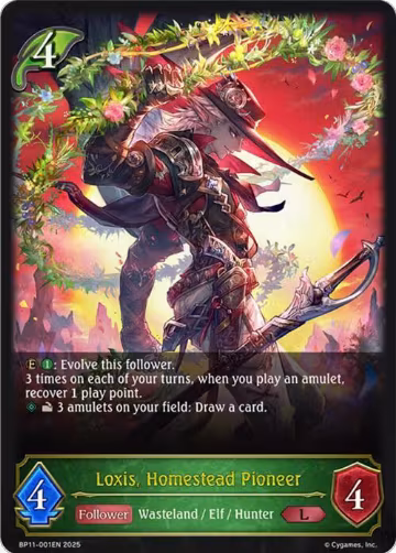 Loxis, Homestead Pioneer (BP11-001EN), Bullet of Fate — Shadowverse card price