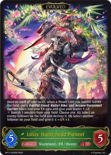 Loxis, Homestead Pioneer (Evolved) (BP11-002EN), Bullet of Fate — Shadowverse card price
