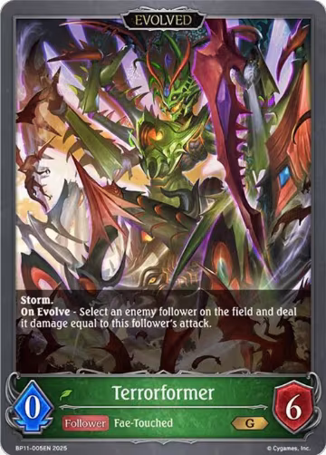 Terrorformer (Evolved) (BP11-005EN), Bullet of Fate — Shadowverse card price