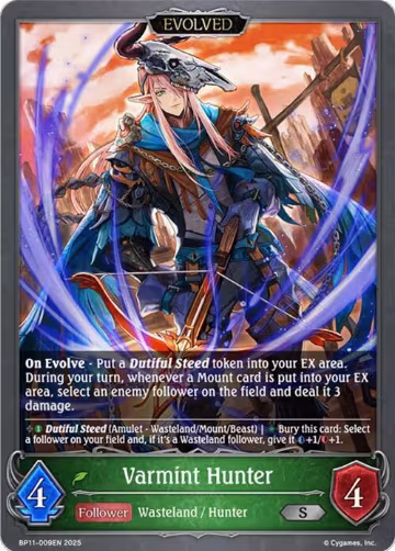 Varmint Hunter (Evolved) (BP11-009EN), Bullet of Fate — Shadowverse card price